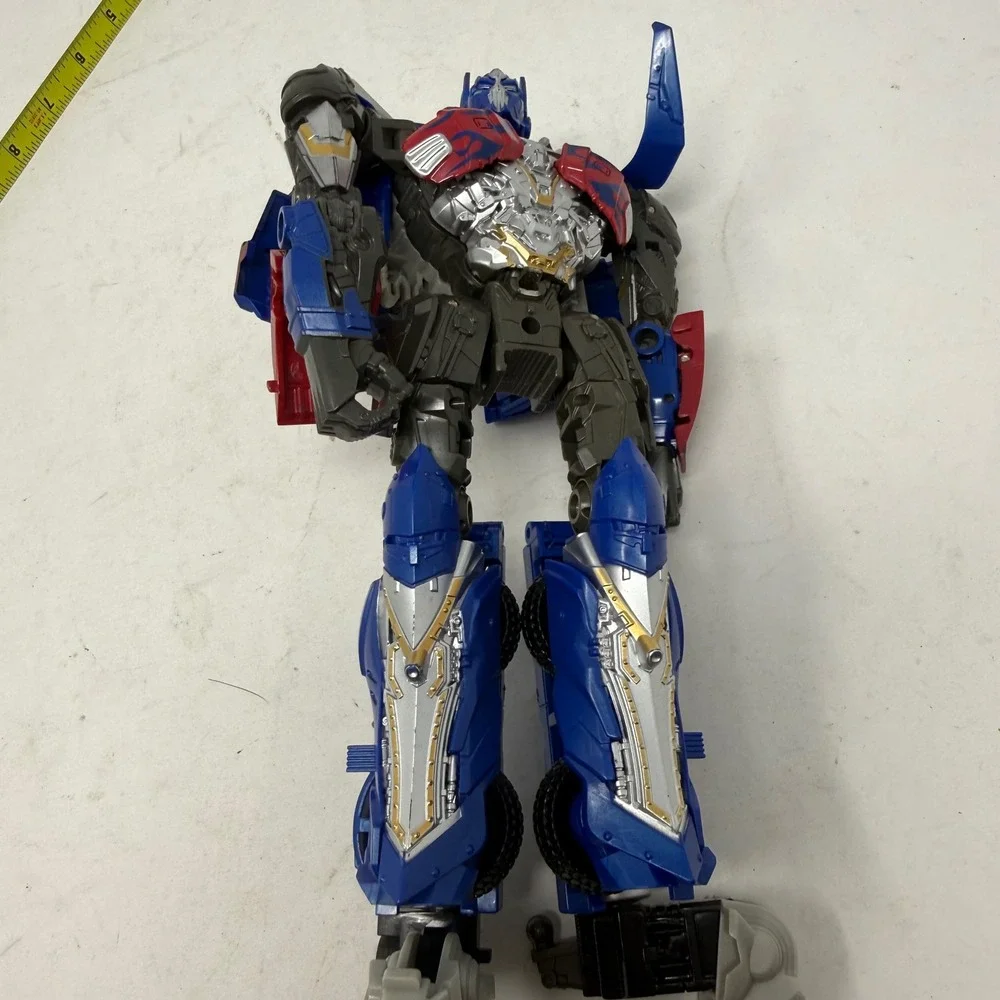 Transformers Optimus Prime Action Figure Blue Red Flame Movie Series 9 Inch 6681